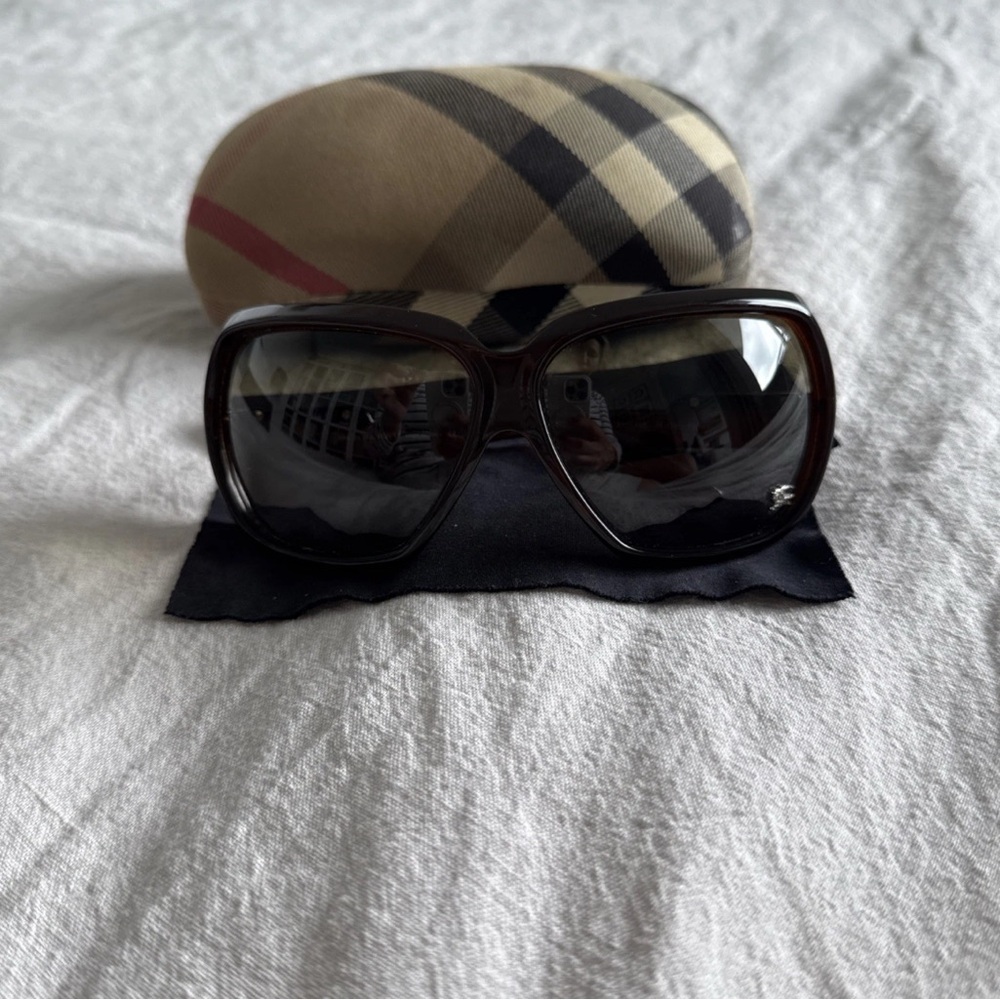 Burberry Black Sunglasses with Checkered Case